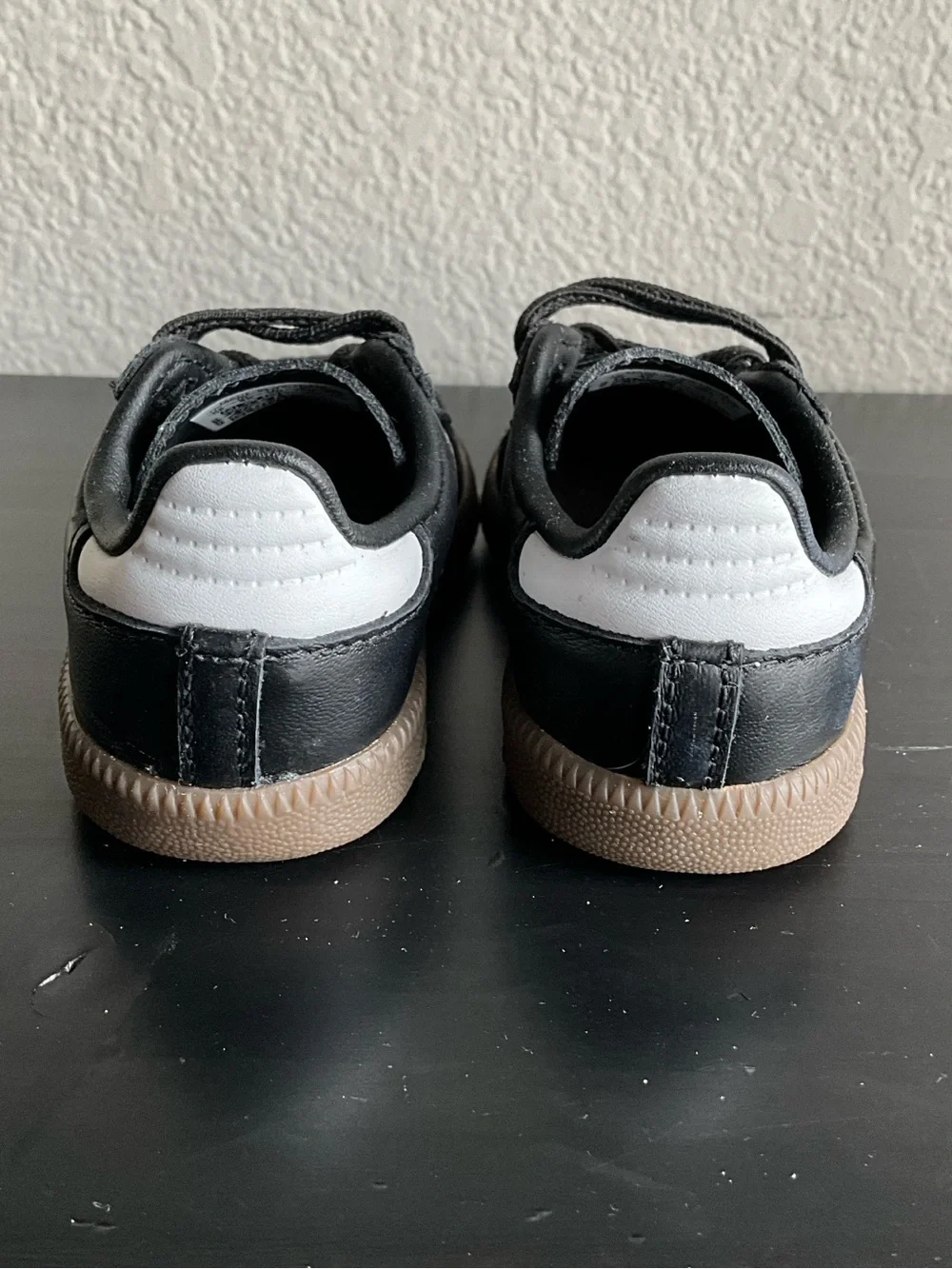 Adidas Baby Samba Original OG  Black White with Gum Sole Sneakers Size 5